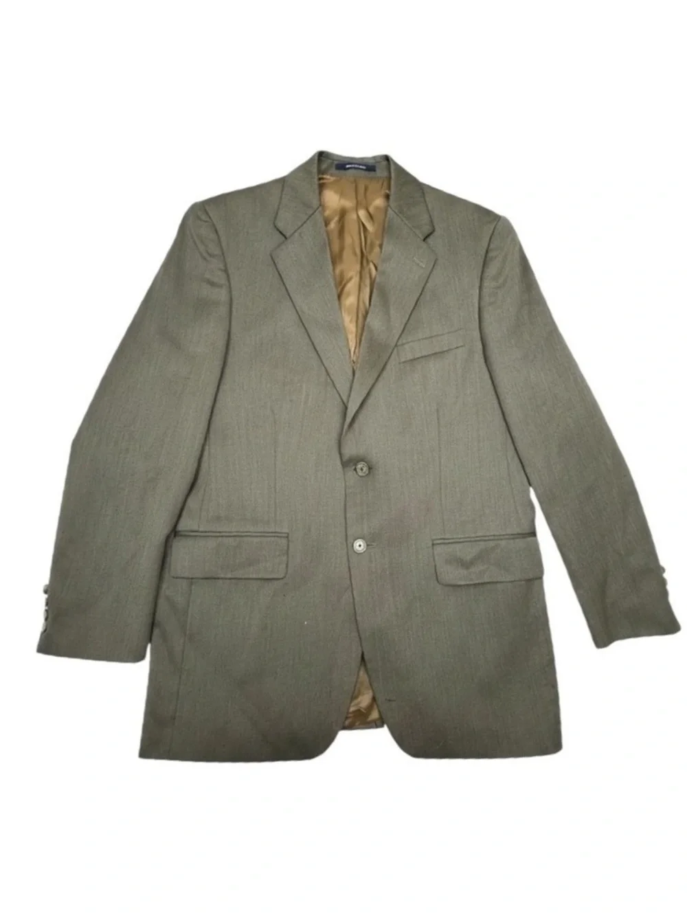 Chaps Ralph Lauren 42R Olive Green 100% Wool Sport Coat Blazer Made Canada
